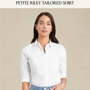 Banana Republic Petite Riley Tailored shirt, white, 12P